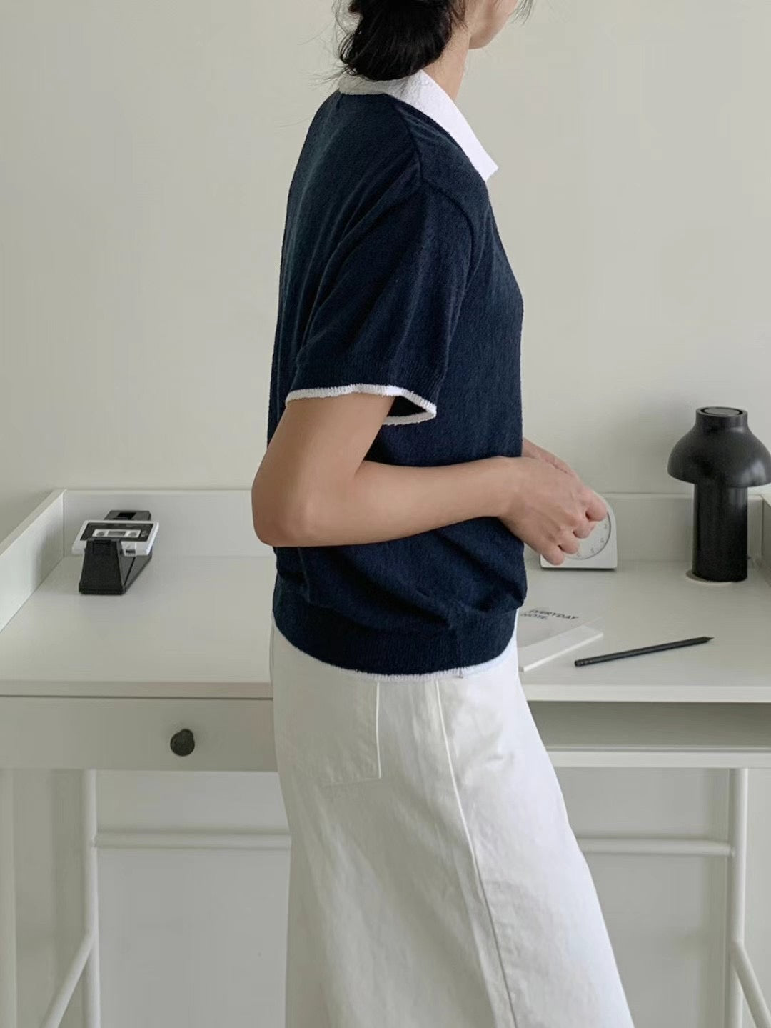 毛巾布開領Polo tee