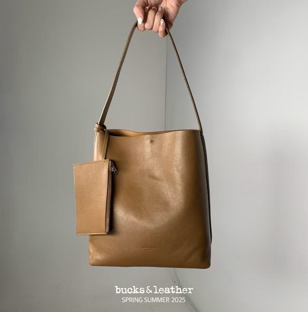 羊皮單肩tote bag