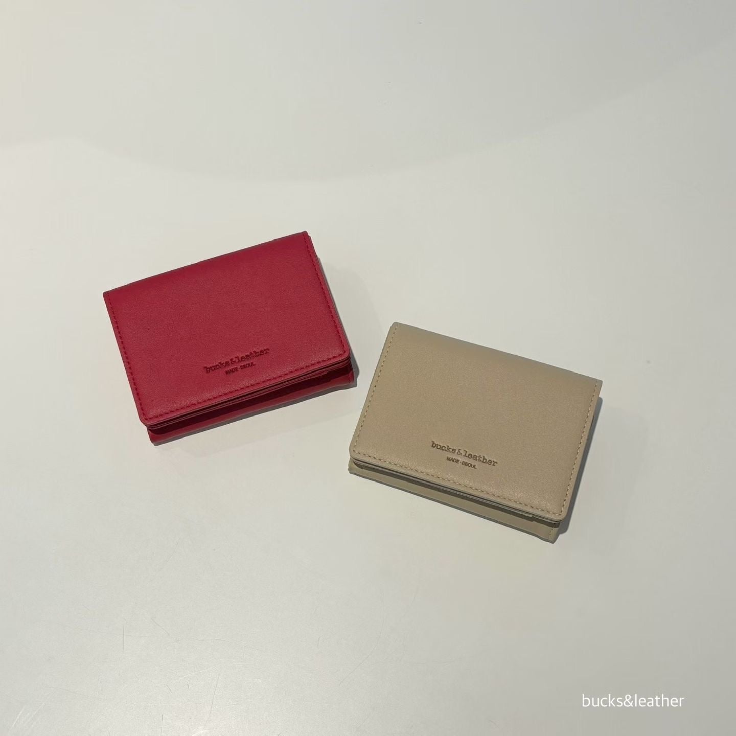 Tri-fold leather wallet