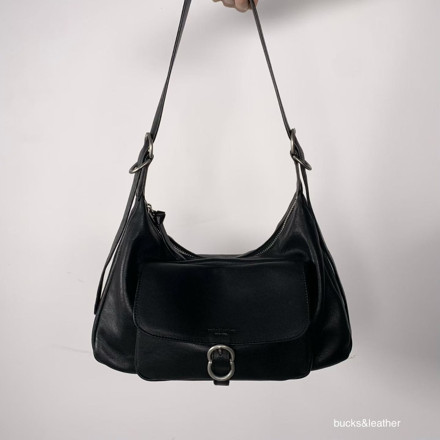 羊皮法式流浪包