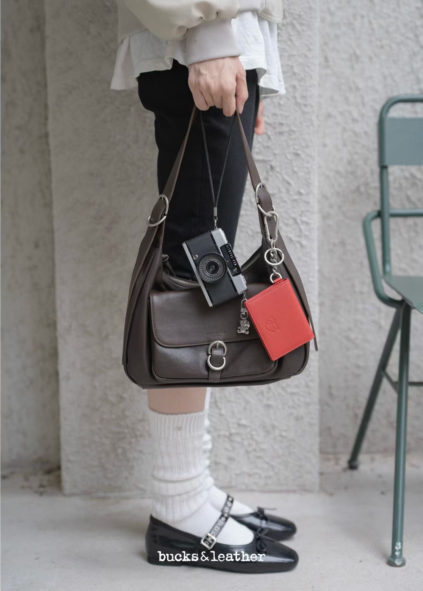 羊皮法式流浪包