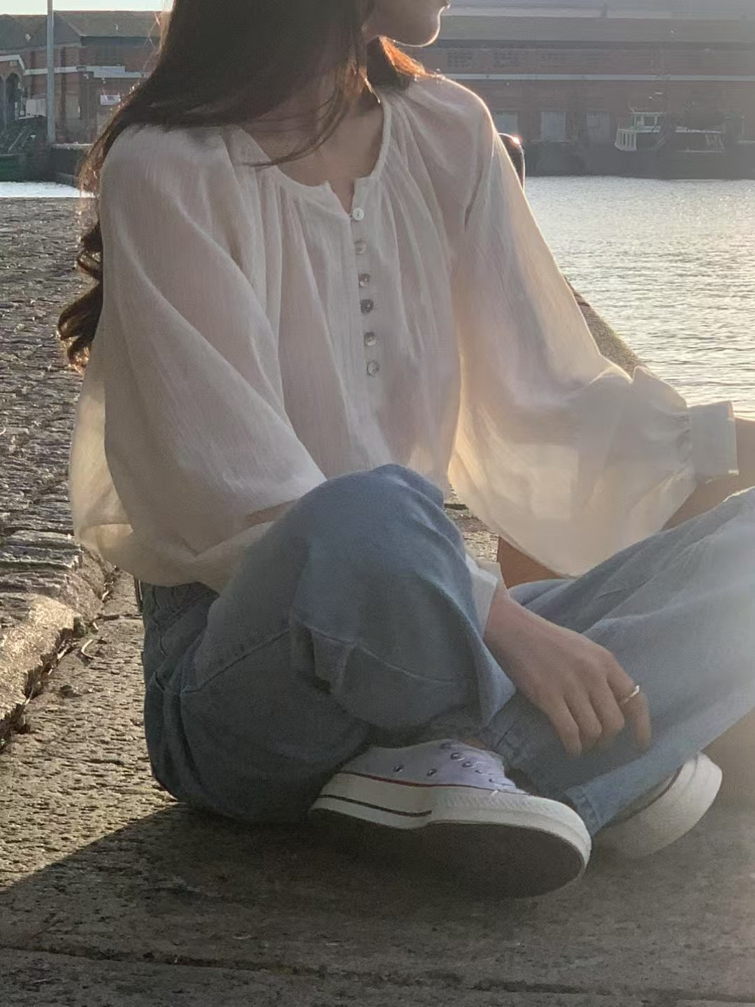 浪漫法式泡泡上衣