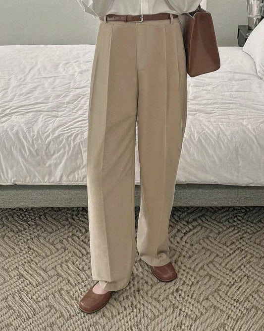 Straight leg banding pants