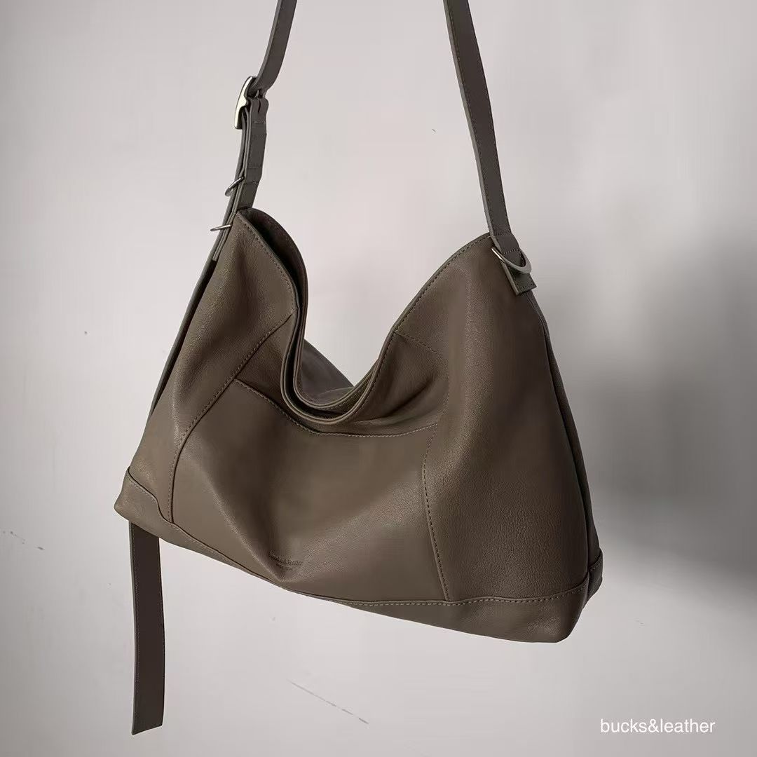 羊皮磁吸率性tote bag