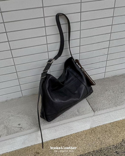 羊皮磁吸率性tote bag