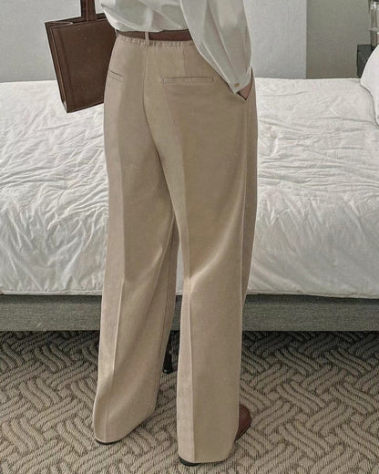 Straight leg banding pants