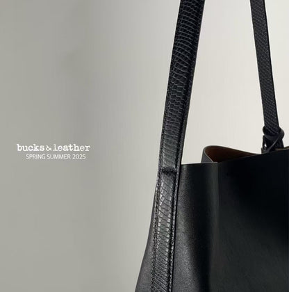 羊皮單肩tote bag
