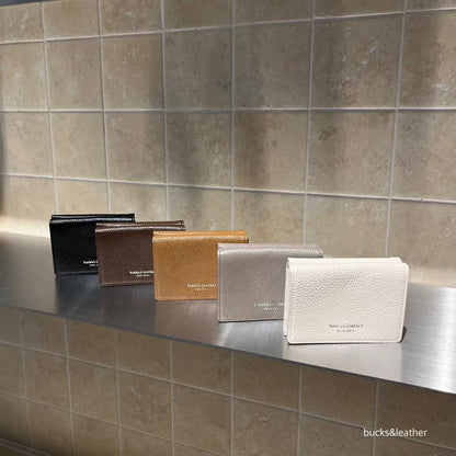 Tri-fold leather wallet