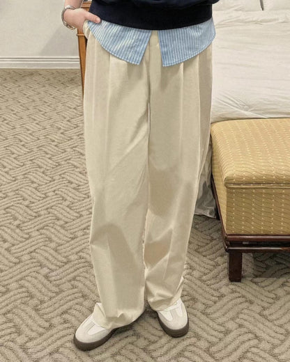 Straight leg banding pants