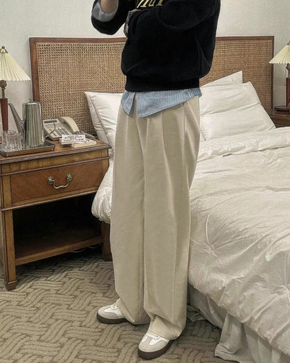 Straight leg banding pants