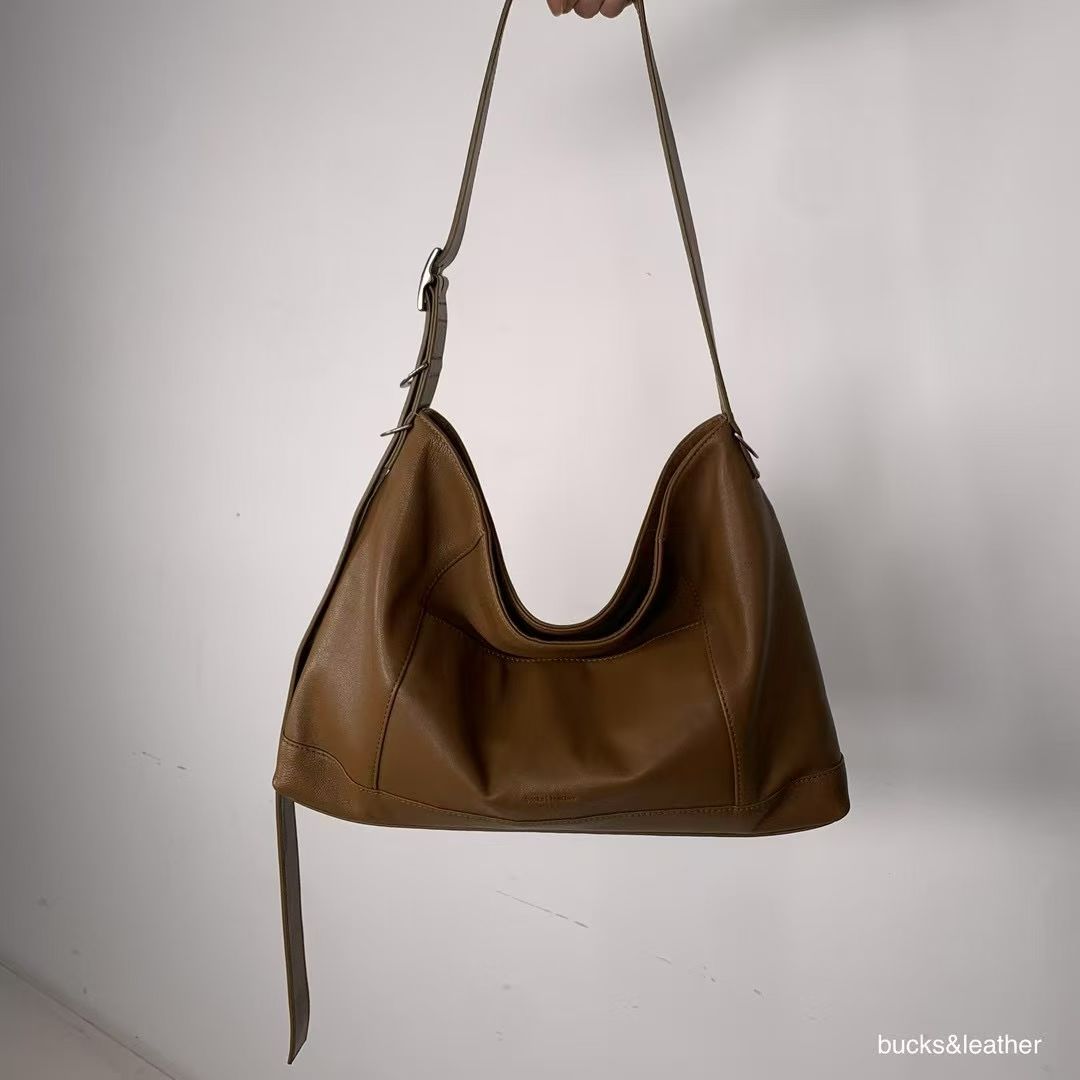 羊皮磁吸率性tote bag