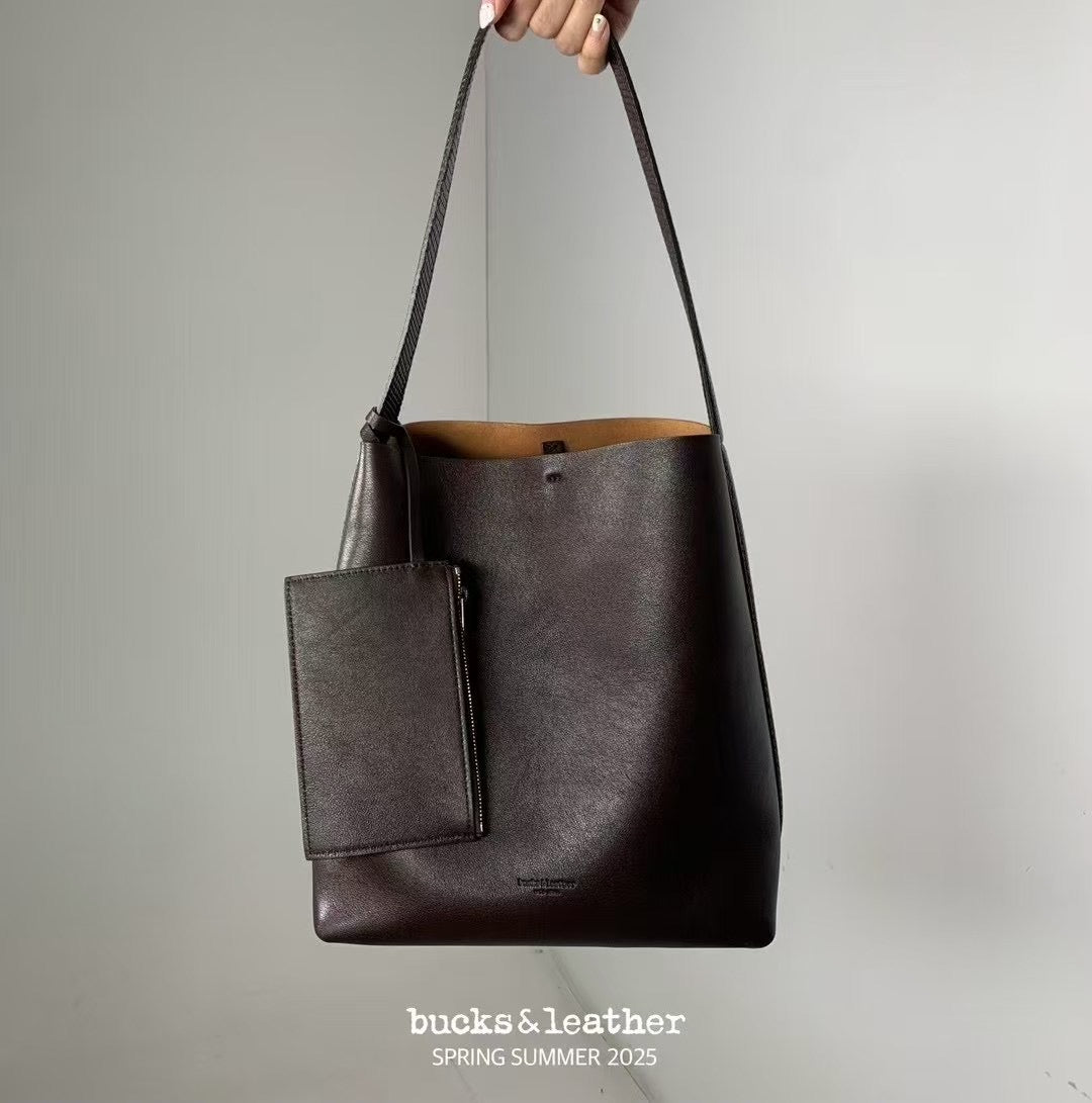 羊皮單肩tote bag