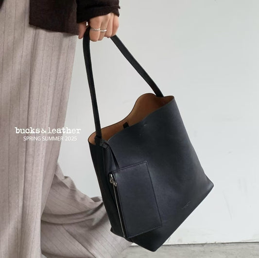 羊皮單肩tote bag