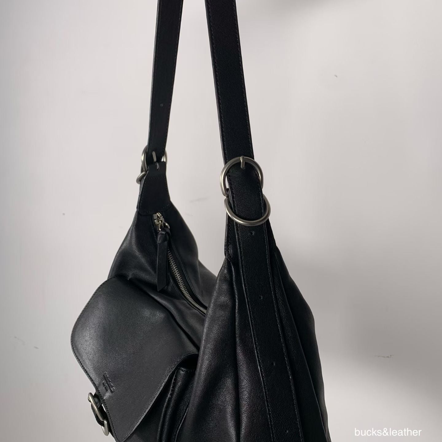 羊皮法式流浪包