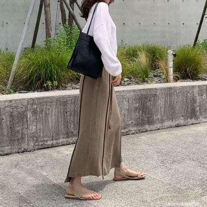 牛皮Box tote bag (L) [附送同色散紙包]