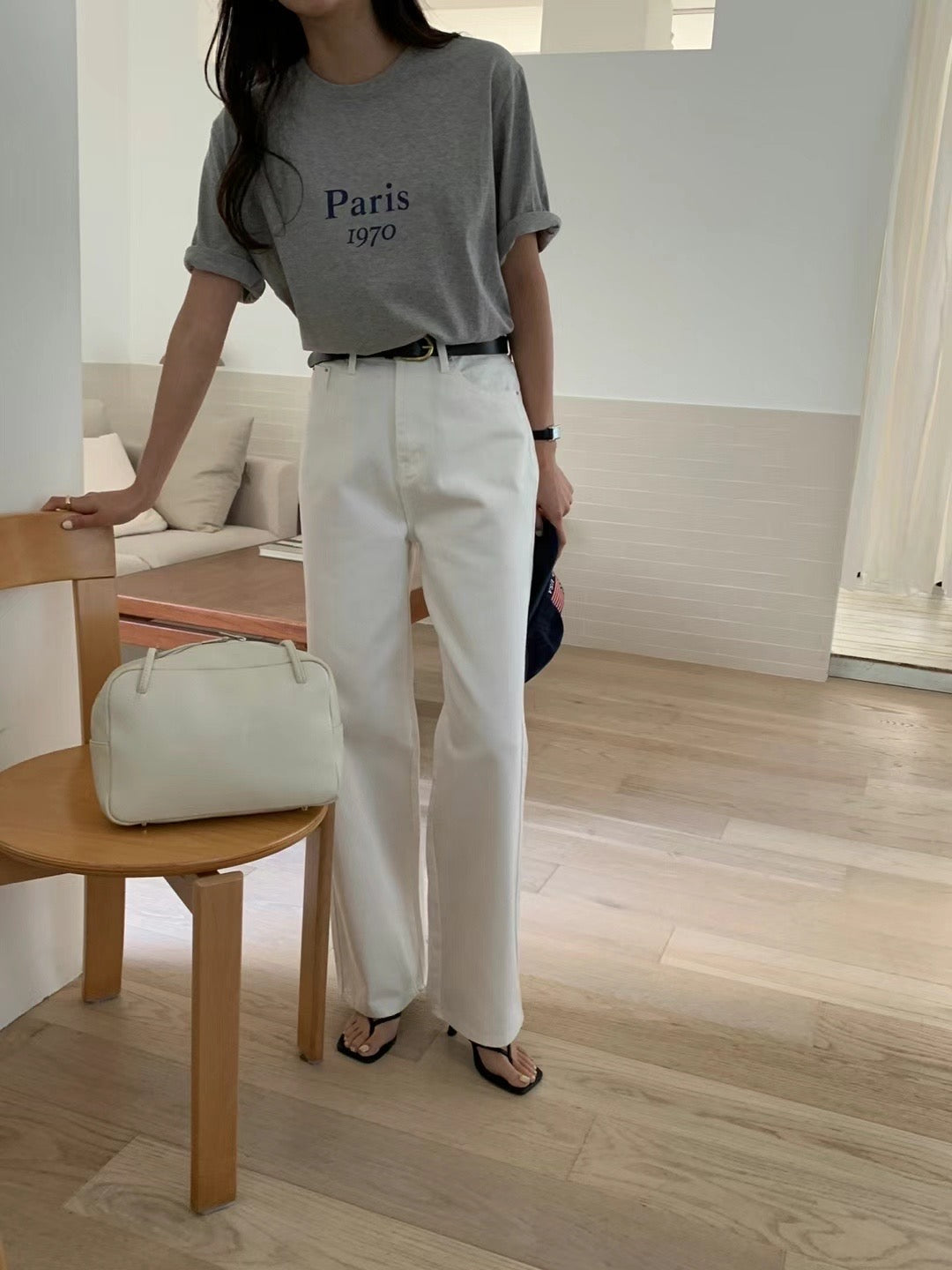 Cream jeans