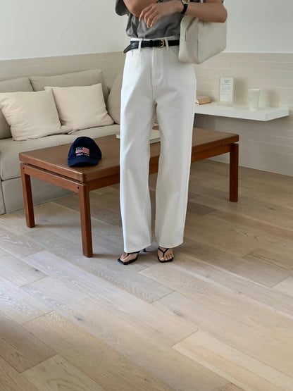Cream jeans